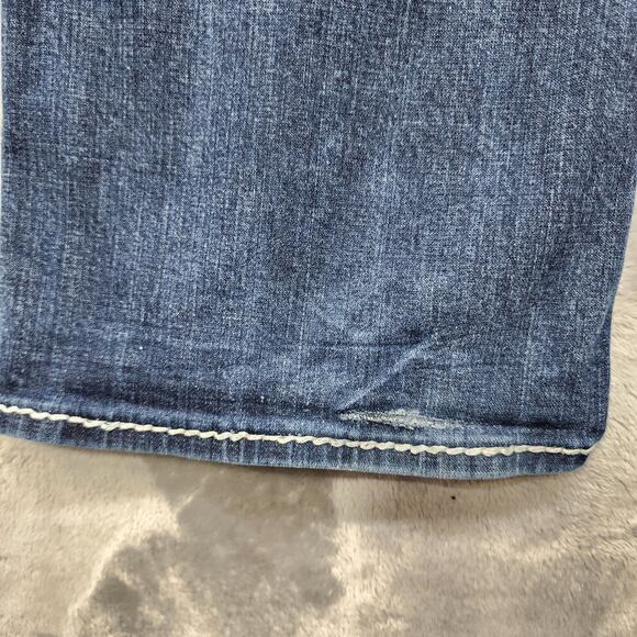 Vigoss Jeans Womens 22/33L Blue The Chelsea Low Rise Slim Boot Cut Stretch Denim - Picture 5 of 16